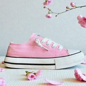 WEE STEPS Kids Pink Canvas Sneakers • Size 12 Child